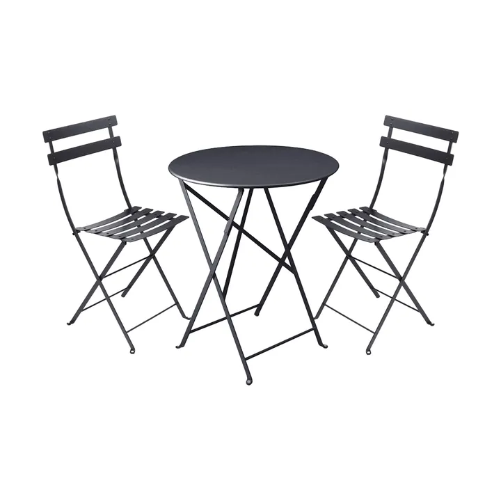 Bistro matgrupp 2 stolar Ø60 cm anthracite - Fermob