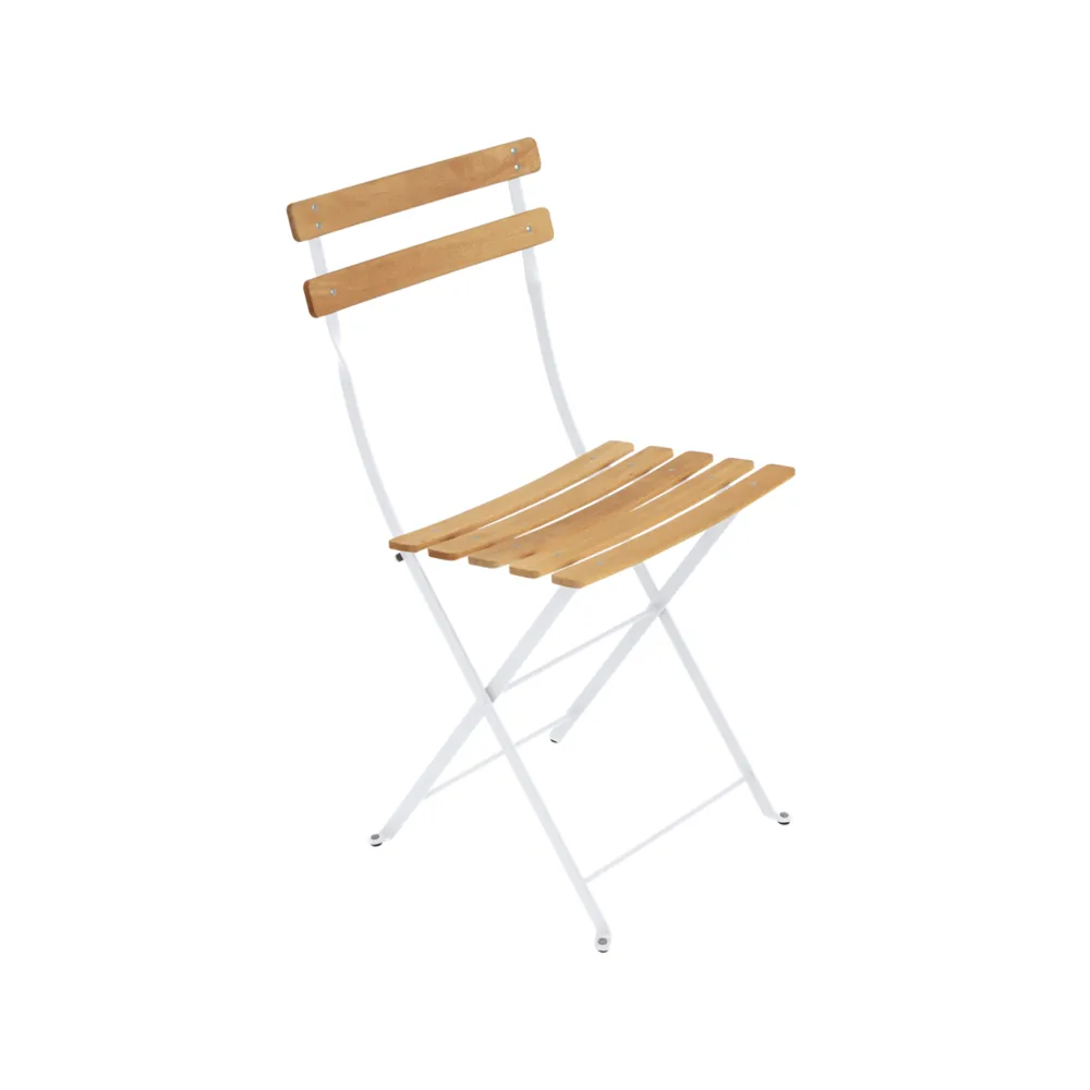 Bistro Natural stol, Cotton white (vit), oljad bok Fermob