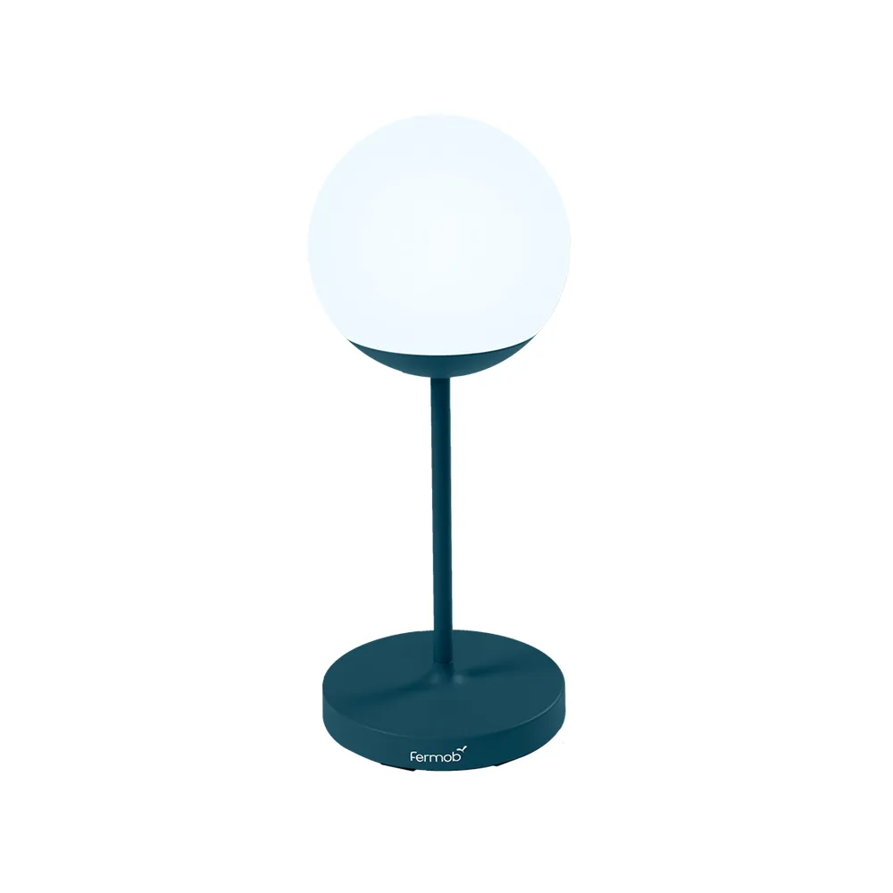 Mooon! bordslampa, Acapulco blue (blå), h.63 cm Fermob