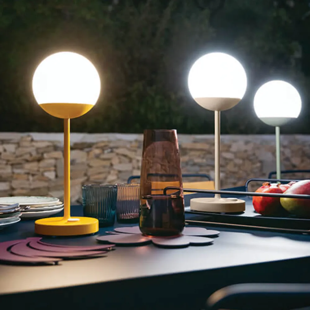 Mooon! bordslampa, Acapulco blue (blå), h.63 cm Fermob