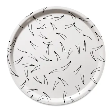 Barr bricka Ø38 cm - Svart-vit - Fine Little Day