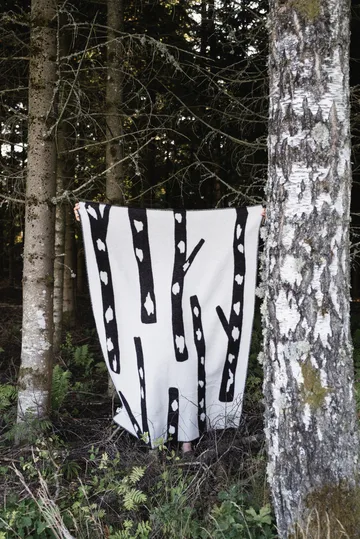 Birch filt 130x180 cm - Black-white - Fine Little Day