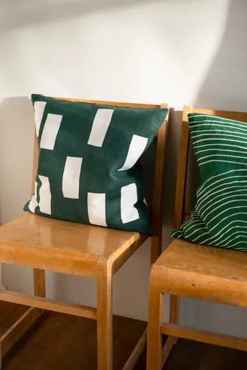 Block kuddfodral 48x48 cm - Green - Fine Little Day