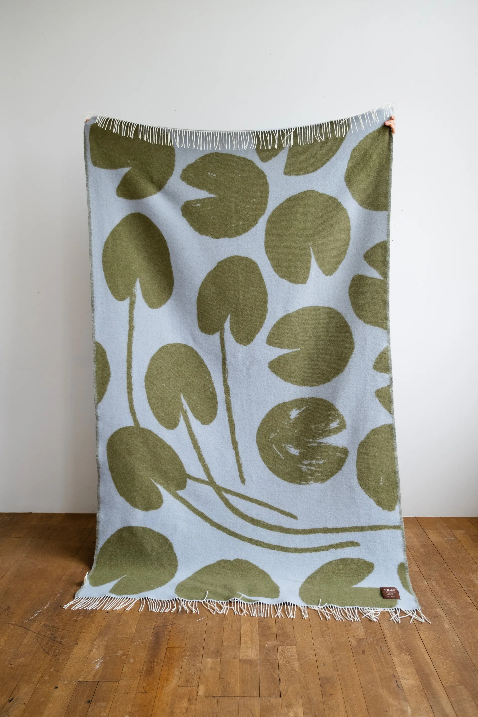 Water lilies pläd 130x220 cm, Blue-green Fine Little Day