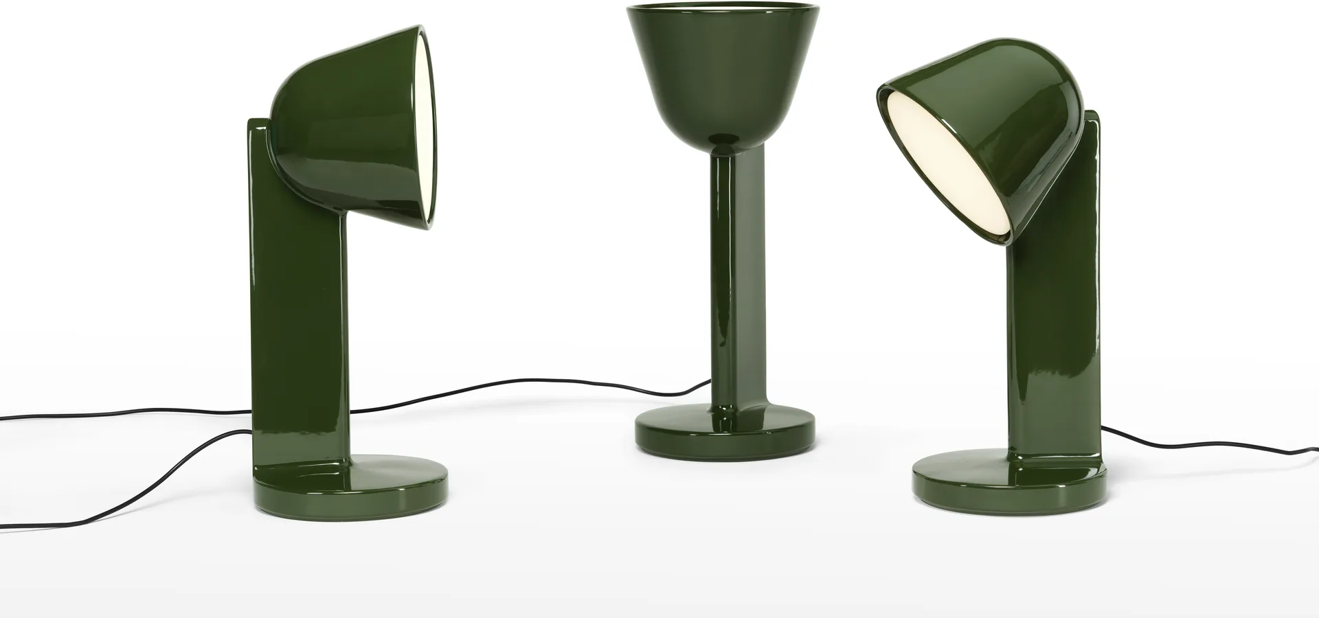 Céramique Up bordslampa, Moss green Flos