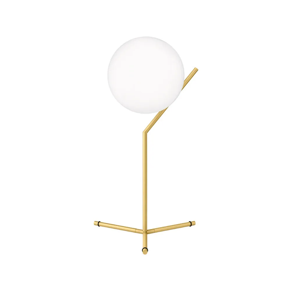 IC Lights T1 High bordslampa, Borstad mässing-opal Flos