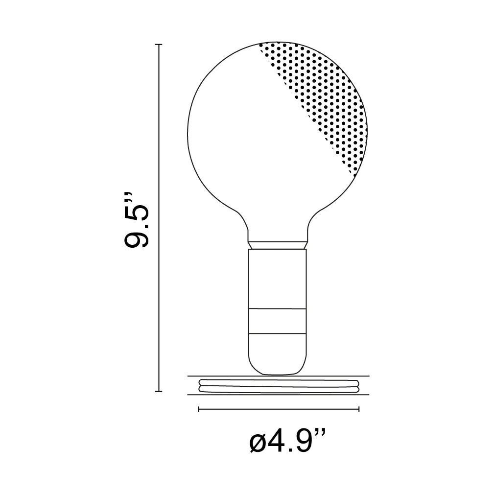 Lampadina bordslampa, Orange Flos