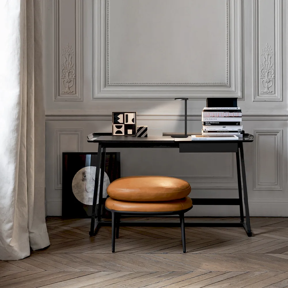Oblique Qi bordslampa, Antracit Flos