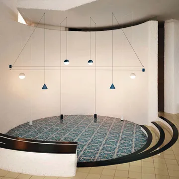 String Light Sphere pendel - Blå, 22 m kabel - Flos
