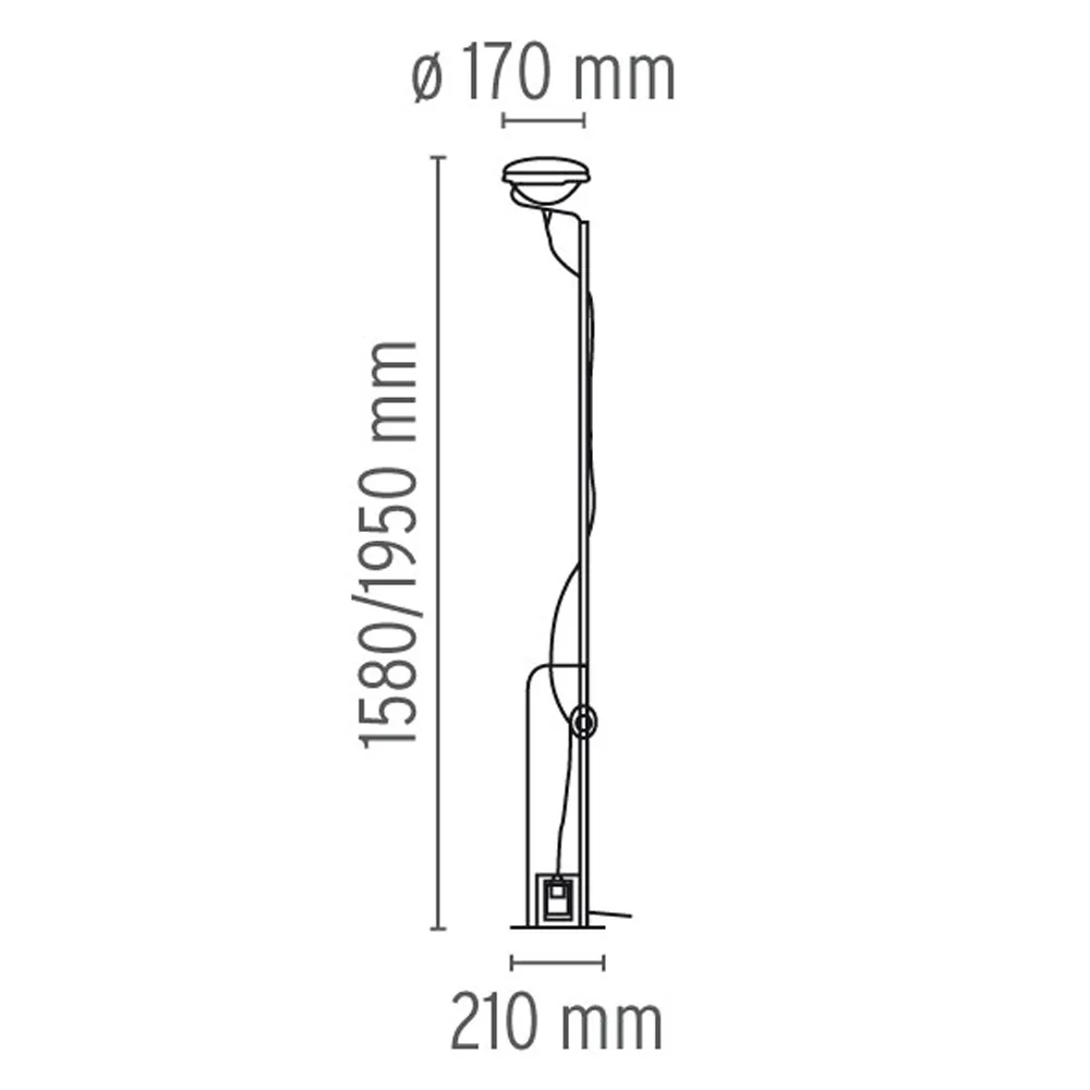 Toio golvlampa, Röd Flos