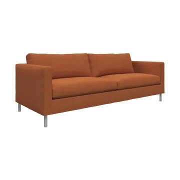 Alex 2,5-sits soffa - Tyg Hiro Rustred-aluminiumben - Fogia