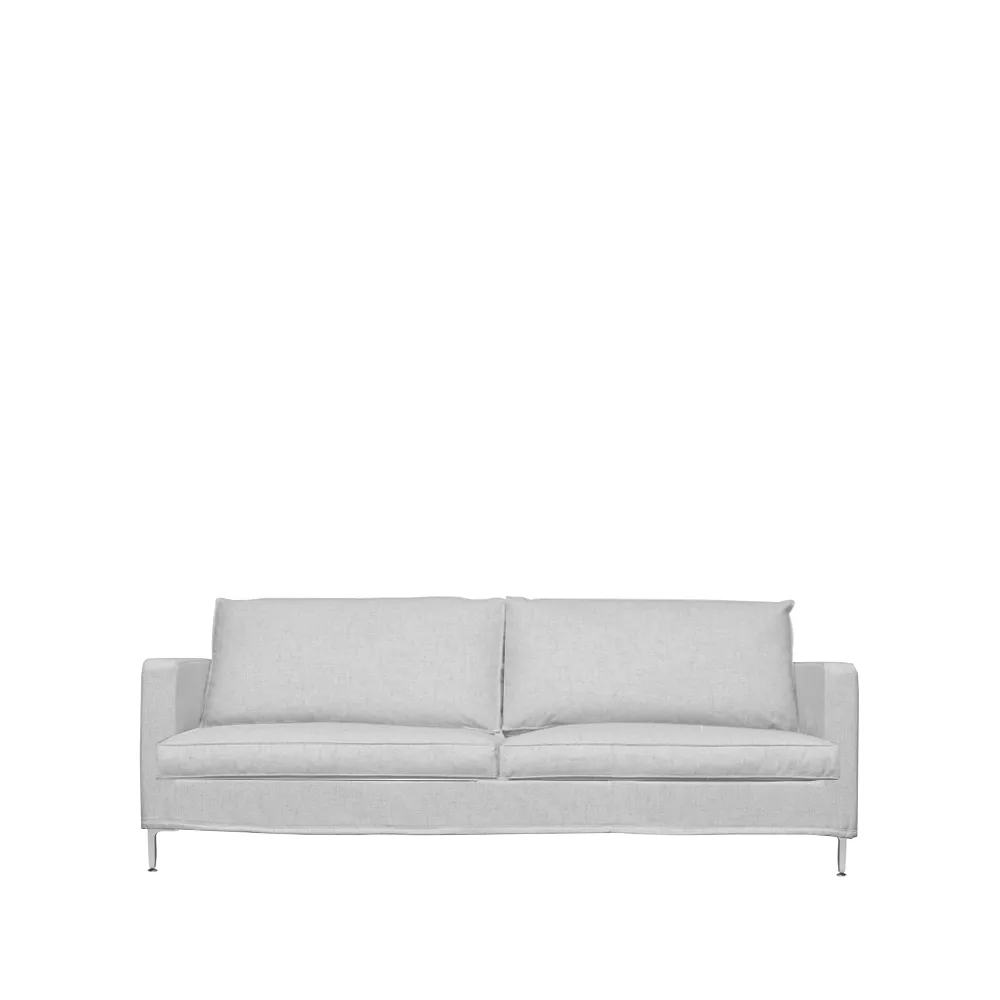 Alex High 2,5-sits soffa, brooklyn 810 ljusgrå-stål Fogia