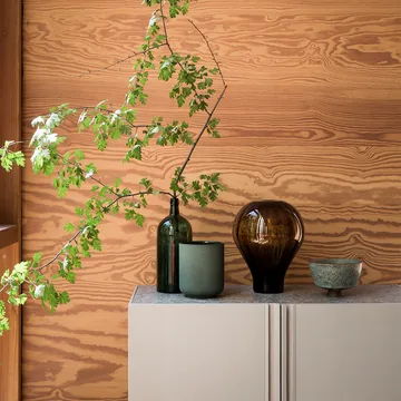 Boss sideboard - Ek-3 dörrar-kalksten-metallstativ - Fogia