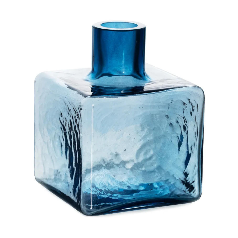 Cube vas, Blue, 13x10x10 cm Fogia