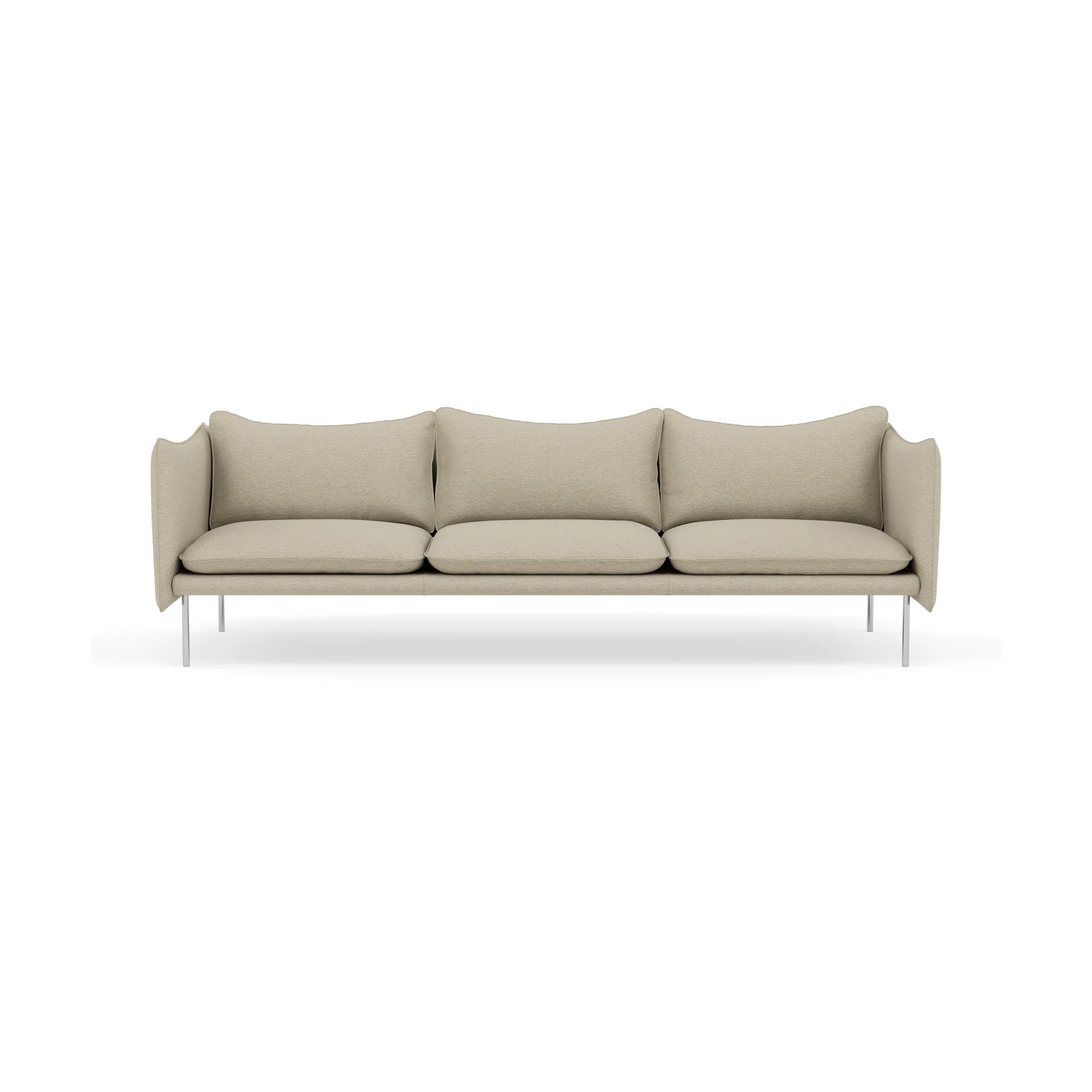 Tiki soffa 3-sits, Barnum 2-polished stainless steel Fogia