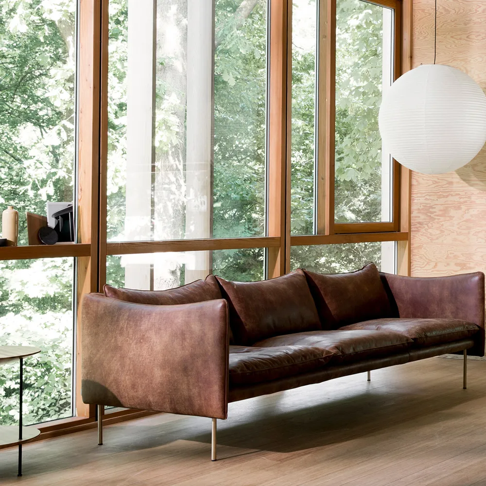 Tiki soffa 3-sits, Elmotique 99001-mörkgrå ben Fogia
