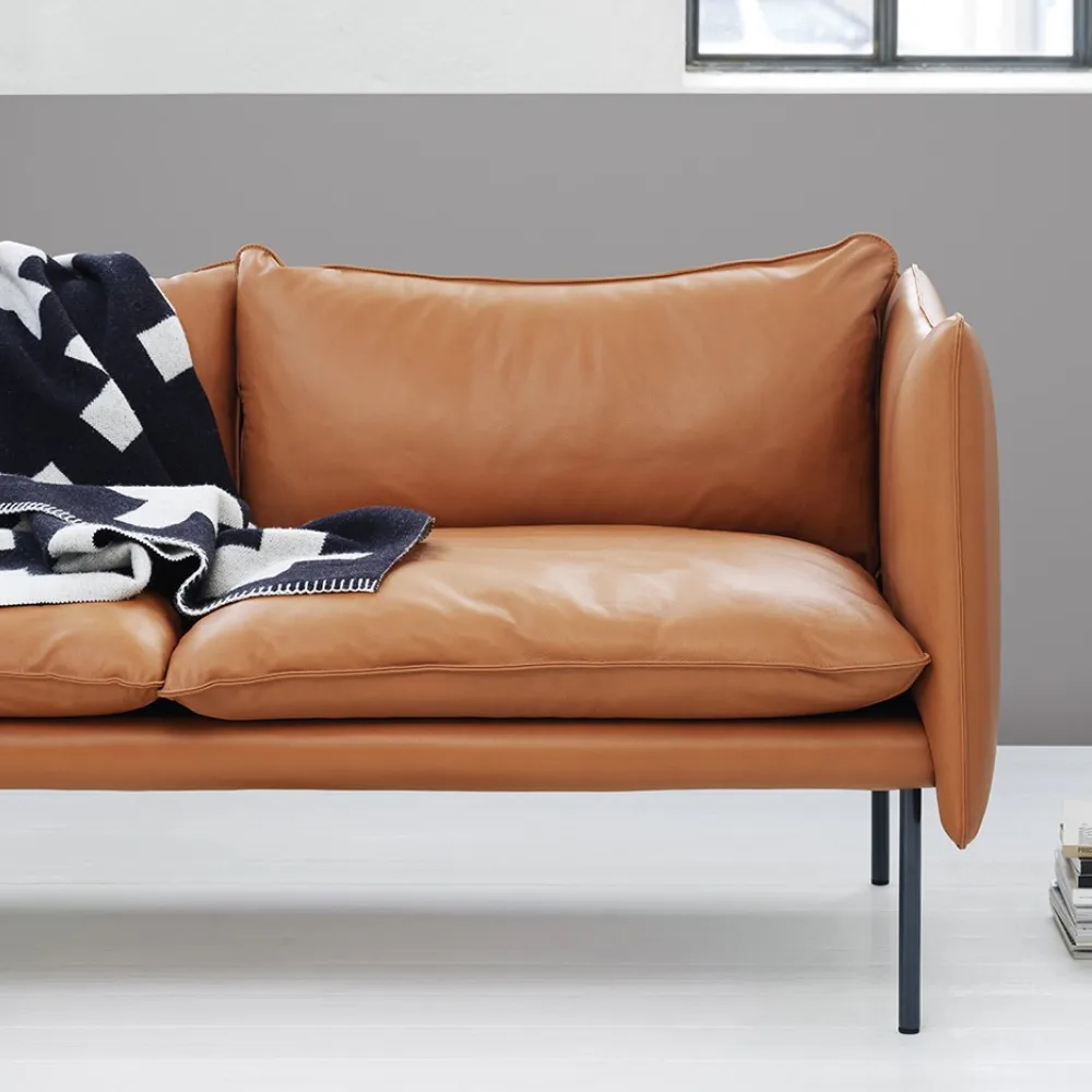 Tiki soffa 3-sits, Elmotique 99001-mörkgrå ben Fogia