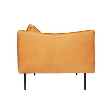 Tiki soffa 3-sits - Vintage cognac-svarta stålben - Fogia