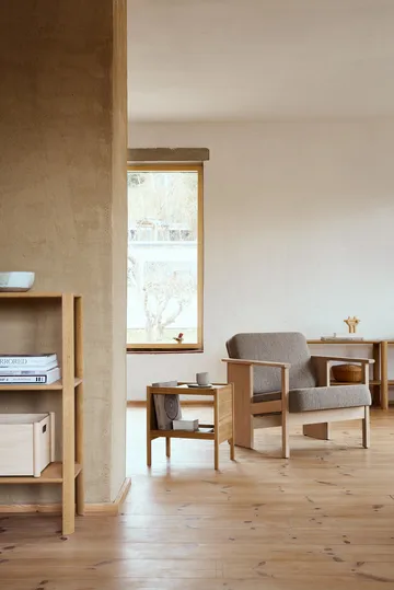 Block loungestol - Vit ek-Hallingdal 65-0227 - Form & Refine