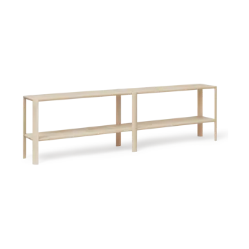 Leaf hylla 2 hyllplan 57x200 cm - Vit ek - Form & Refine