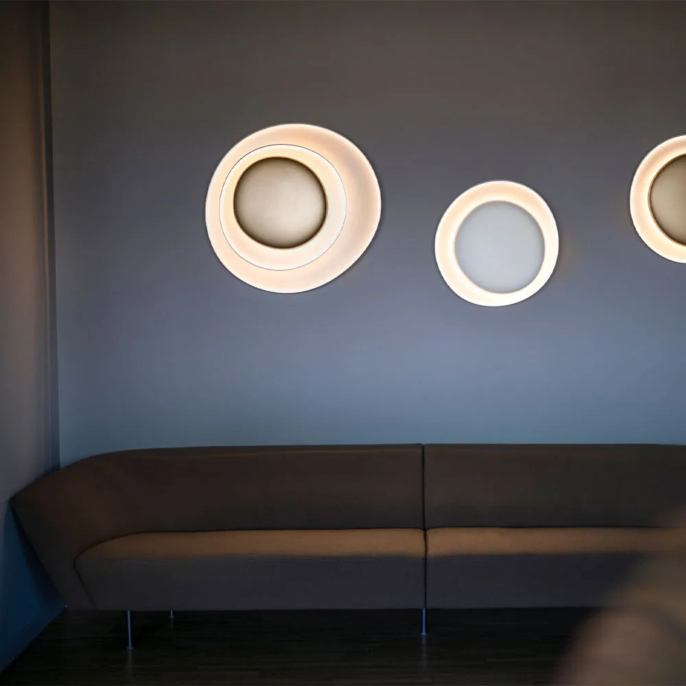 Bahia Mini vägglampa, vit, led, dimbar Foscarini