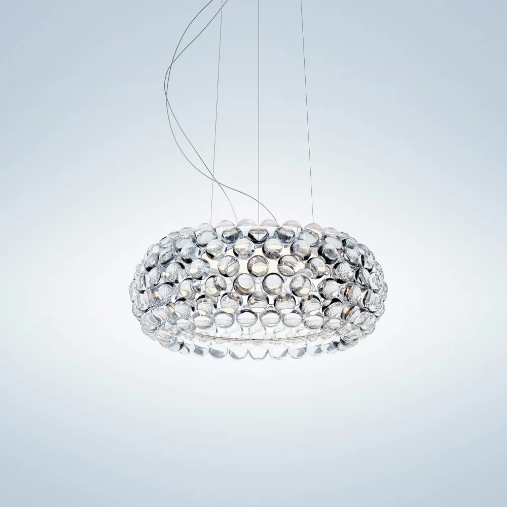 Caboche Plus media LED dimbar pendel, Transparent Foscarini