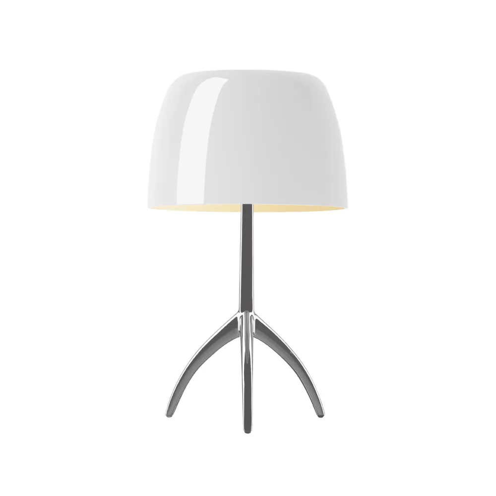 Lumiere Grande bordslampa, Vit-aluminium ej dimbar Foscarini