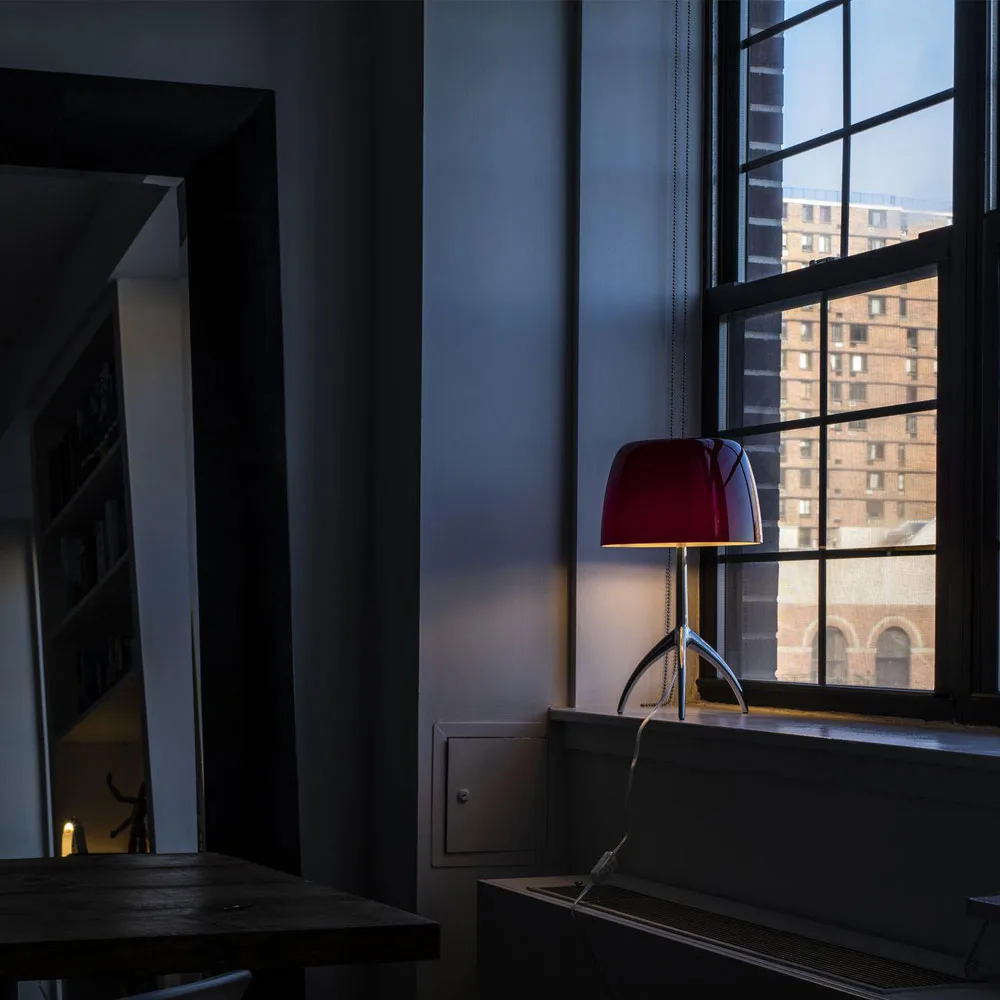 Lumiere Grande Dimbar bordslampa, vit, aluminium Foscarini