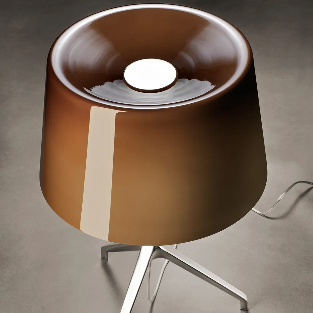 Lumiere XXS bordslampa, vit, munblåst glas, aluminium Foscarini
