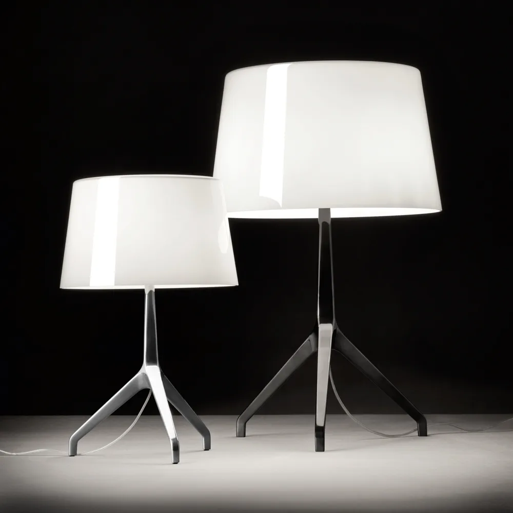 Lumiere XXS bordslampa, vit, munblåst glas, aluminium Foscarini