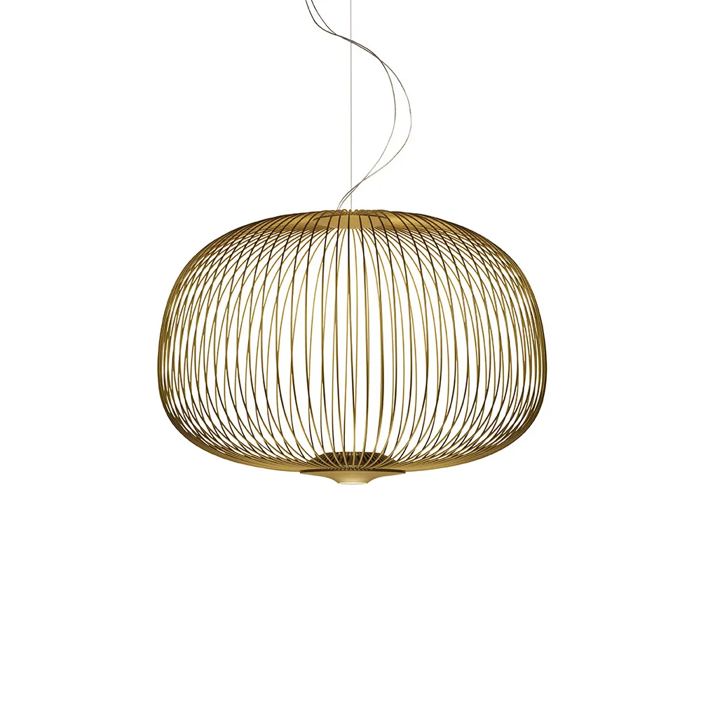 Spokes 3 MyLight pendel, guld, dimbar Foscarini