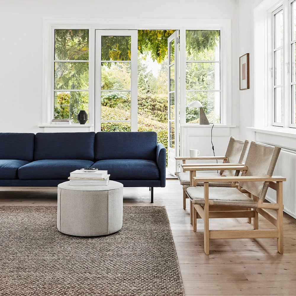 Calmo 5623 soffa, Sunniva 242-svart stål Fredericia Furniture
