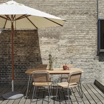 Capri parasollfot - concrete/stainless steel, 50kg - Fritz Hansen