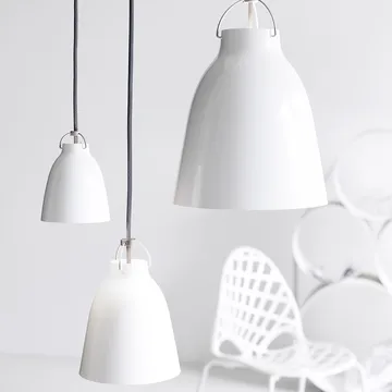 Caravaggio 2 pendel - Vit blank-grå textilsladd - Fritz Hansen