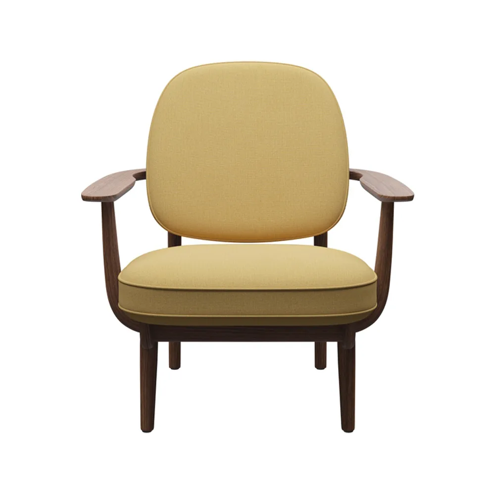Fred JH97 fåtölj, Christianshavn gul Fritz Hansen