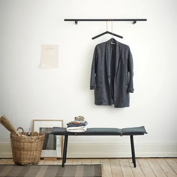 Georg bänk - Ek obehandlad-inkl. beige dyna - Fritz Hansen