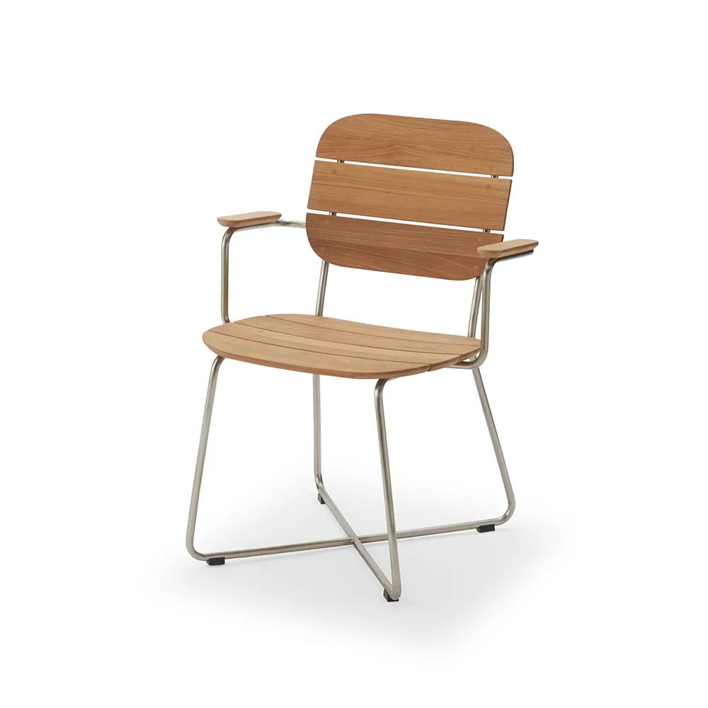 Lilium karmstol, Teak, rostfritt stål Fritz Hansen