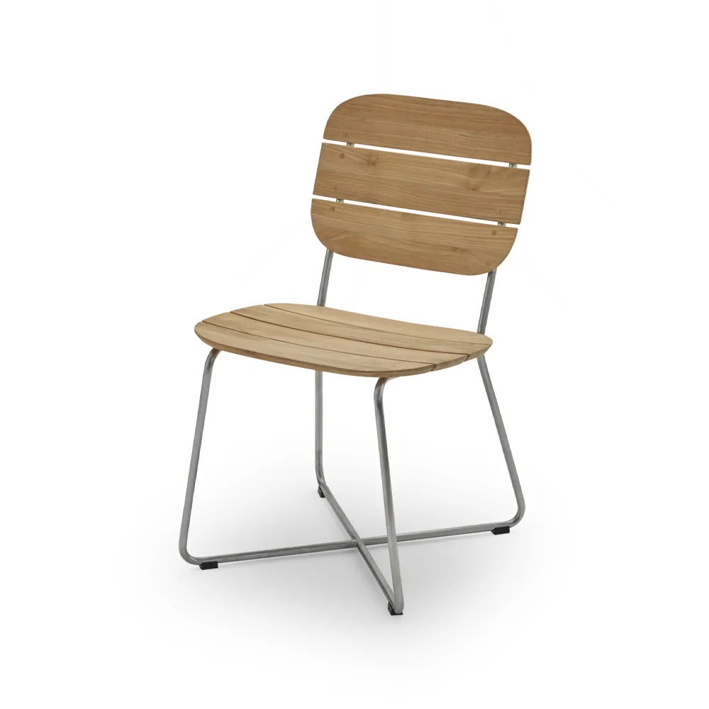Lilium stol, Teak, rostfritt stål Fritz Hansen
