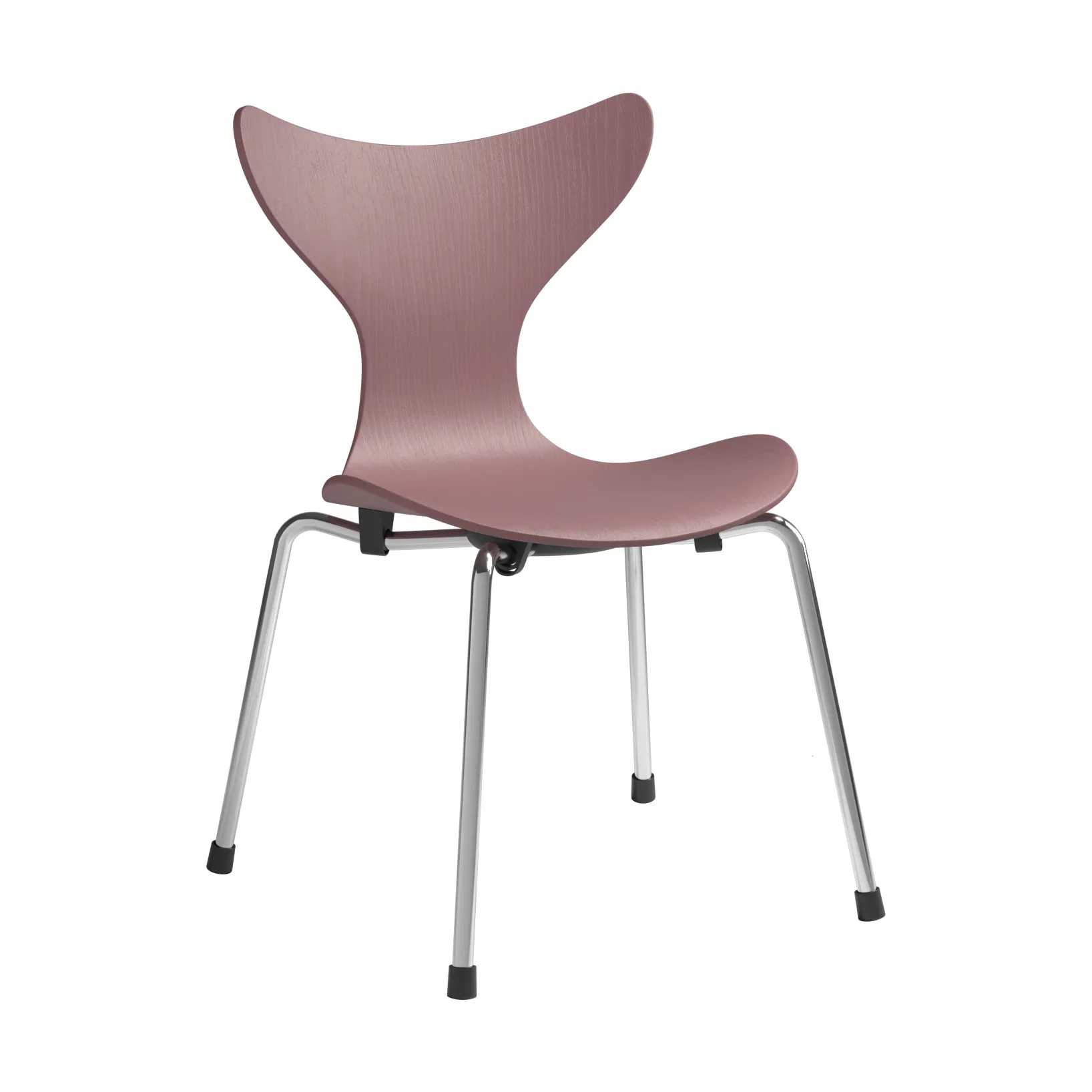 Liljan barnstol, Wild rose målad ask-krom Fritz Hansen