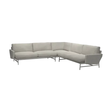 Lissoni PL115 hörnsoffa - Clay 012-rostfritt stål - Fritz Hansen