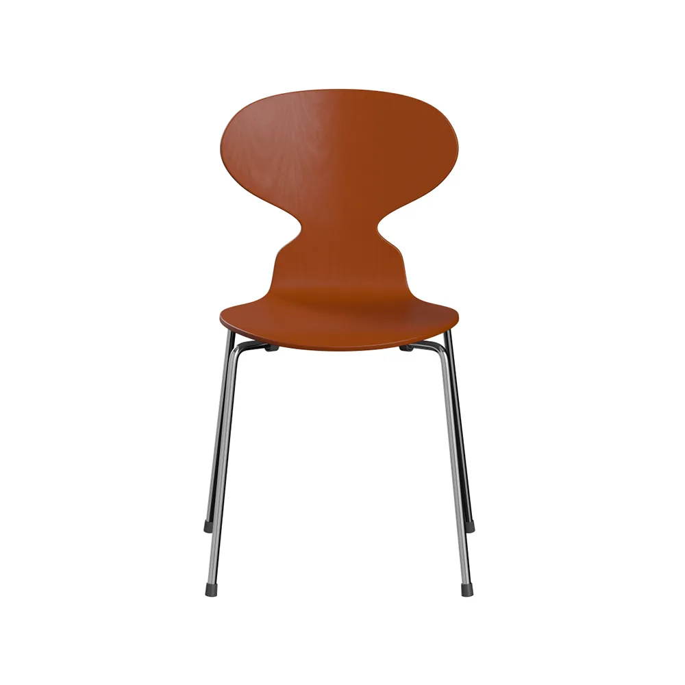 Myran 3101 stol, paradise orange, målad ask, kromat stålstativ Fritz Hansen