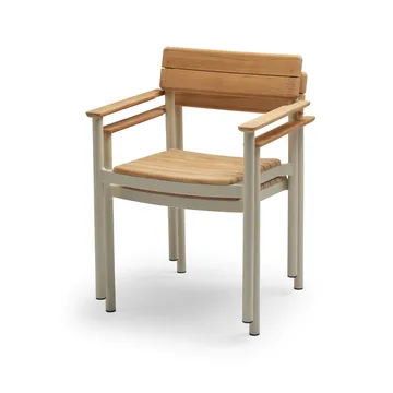 Pelagus karmstol teak - Light ivory - Fritz Hansen