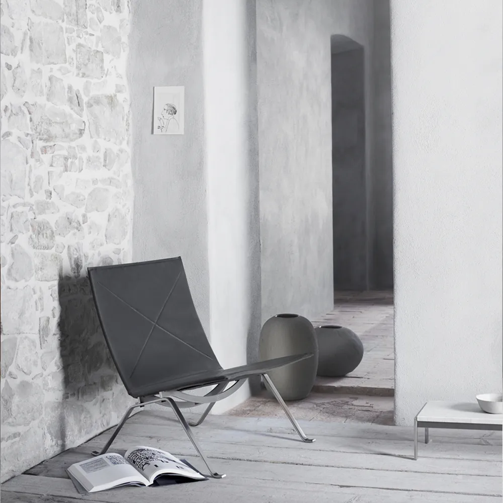 PK22 fåtölj, Leather grace walnut Fritz Hansen