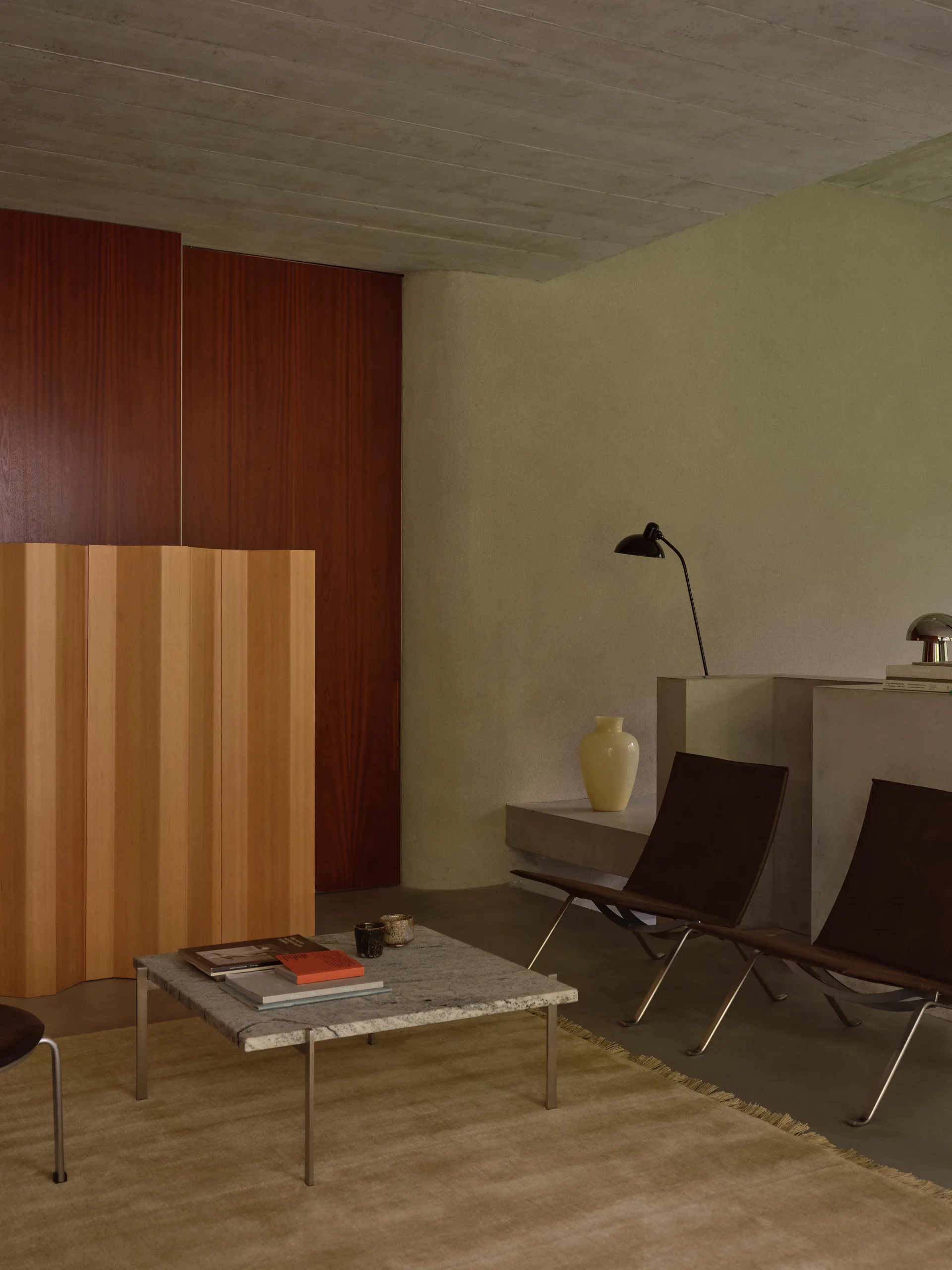 PK61 soffbord, Grey white granit-rostfritt stål, 80x80 cm Fritz Hansen