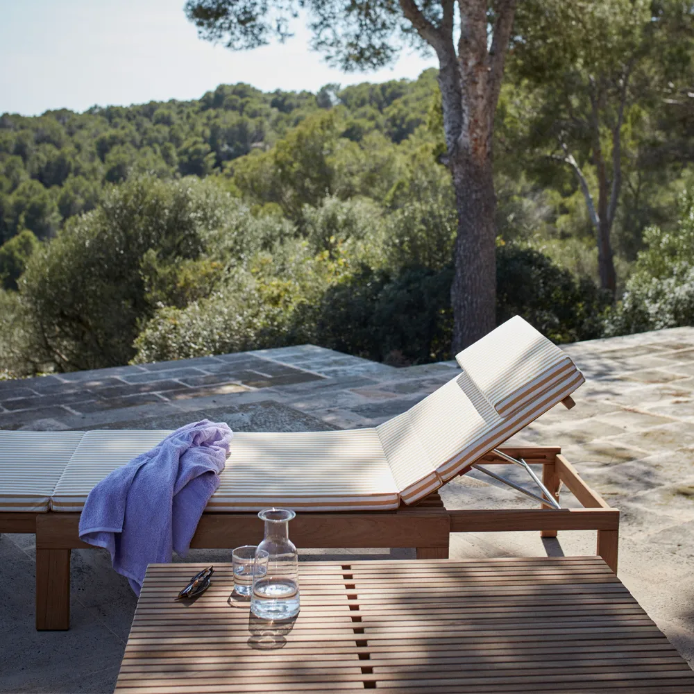 Riviera dyna till solsäng, tyg outdoor textile ash Fritz Hansen