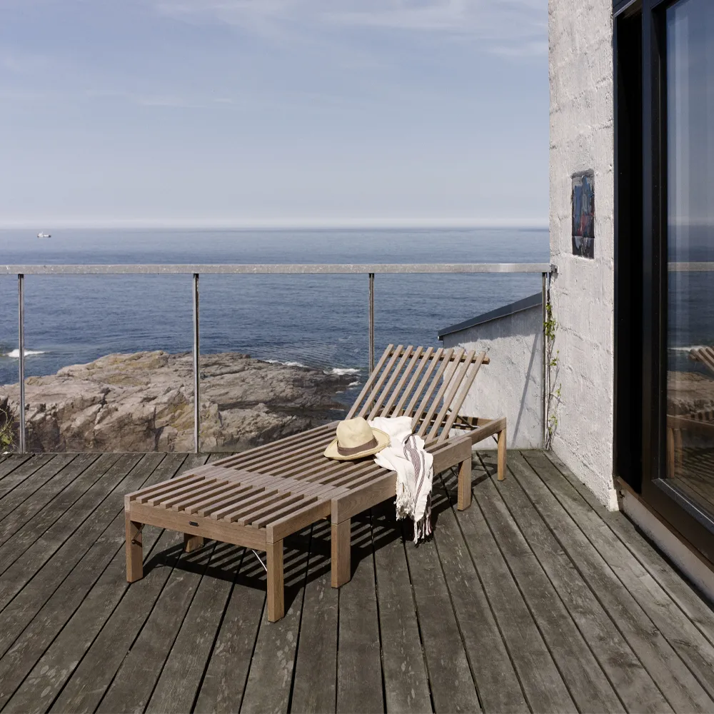 Riviera solsäng, teak Fritz Hansen