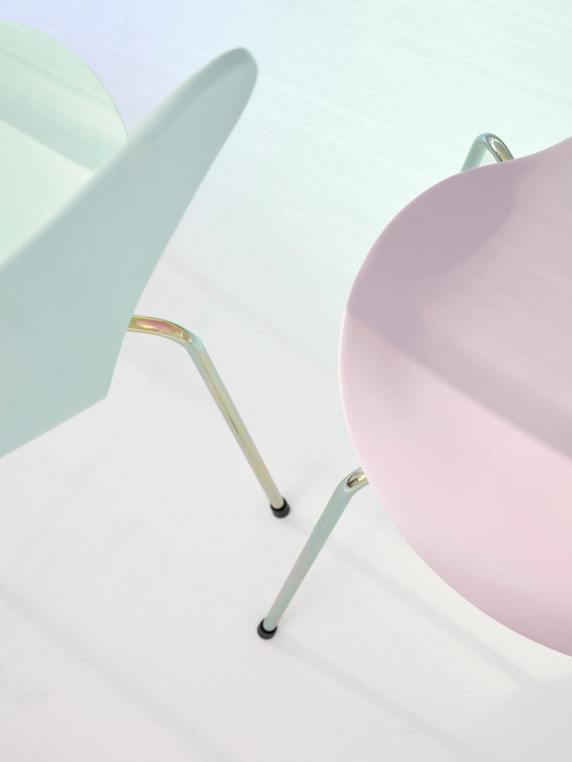 Sjuan 3107 7:14 AM stol, Green-rainbow Fritz Hansen