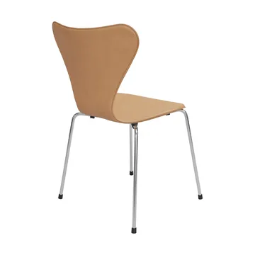 Sjuan Tailored stol - Harness Leather Warm Ecru-chrome - Fritz Hansen