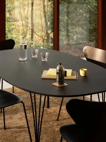 Superellipse B616 matbord 170x100 cm - Black, 170x100x72 cm - Fritz Hansen