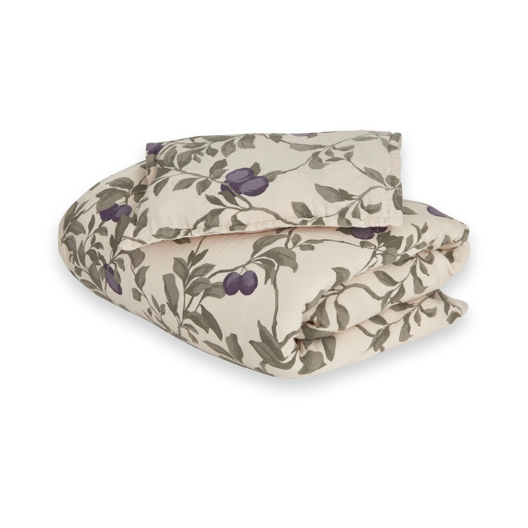 Plum Muslin bäddset junior, 100x140 cm/40x60 cm Garbo&Friends